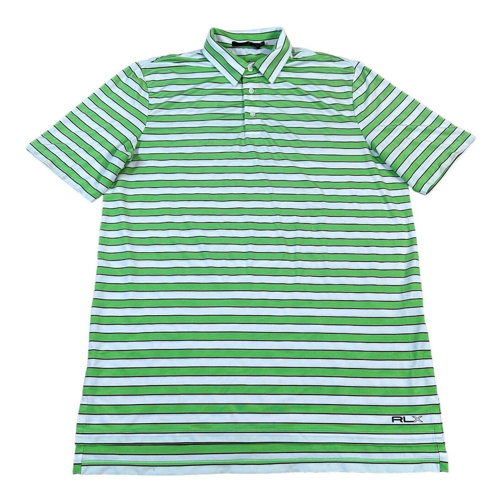 RLX Ralph Lauren Shirt Mens Large Green Polo Golf Performance Stretch Soft